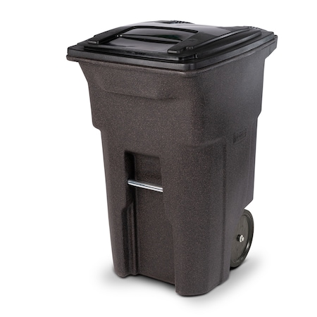 Toter Toter 64 Gal. Trash Can Brownstone with Quiet Wheels and Lid ANA64